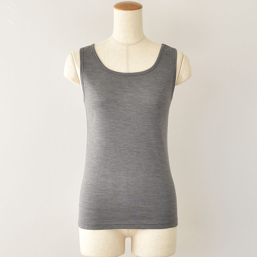 シルク100％ ソフトジャージー タンクトップ 日本製