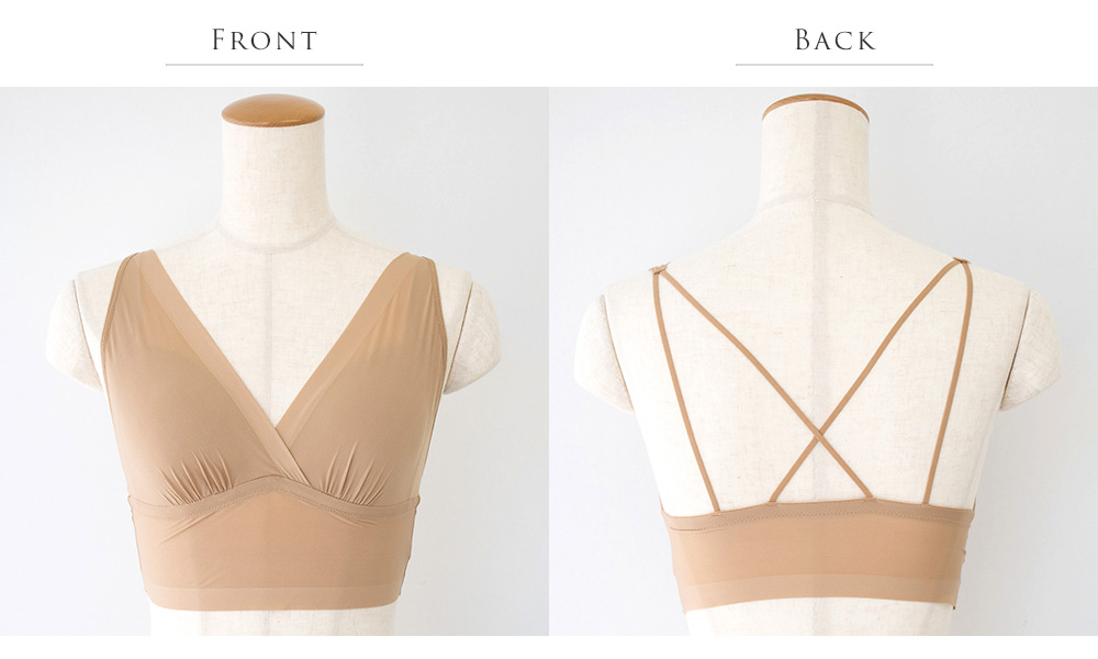 カップ裏シルク バッククロス ノンワイヤーブラ