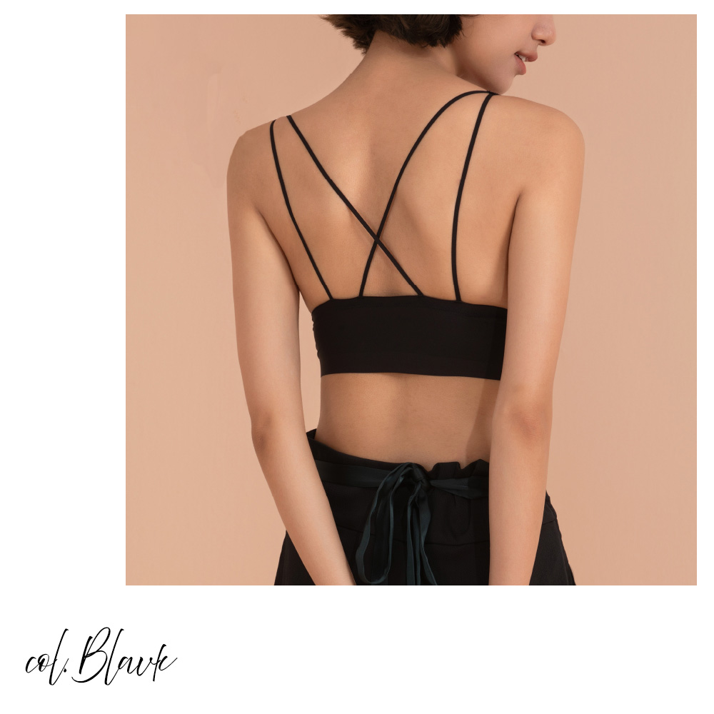 カップ裏シルク バッククロス ノンワイヤーブラ