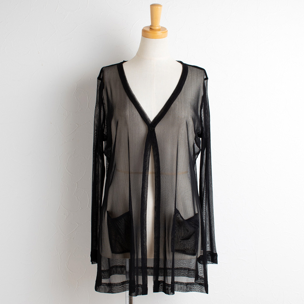 シルク100% メッシュ カーディガン