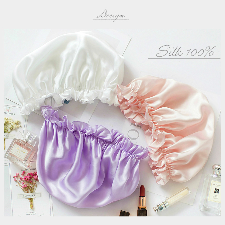シルク100% シルクサテン ナイトキャップ 潤い 美髪 ヘアケア