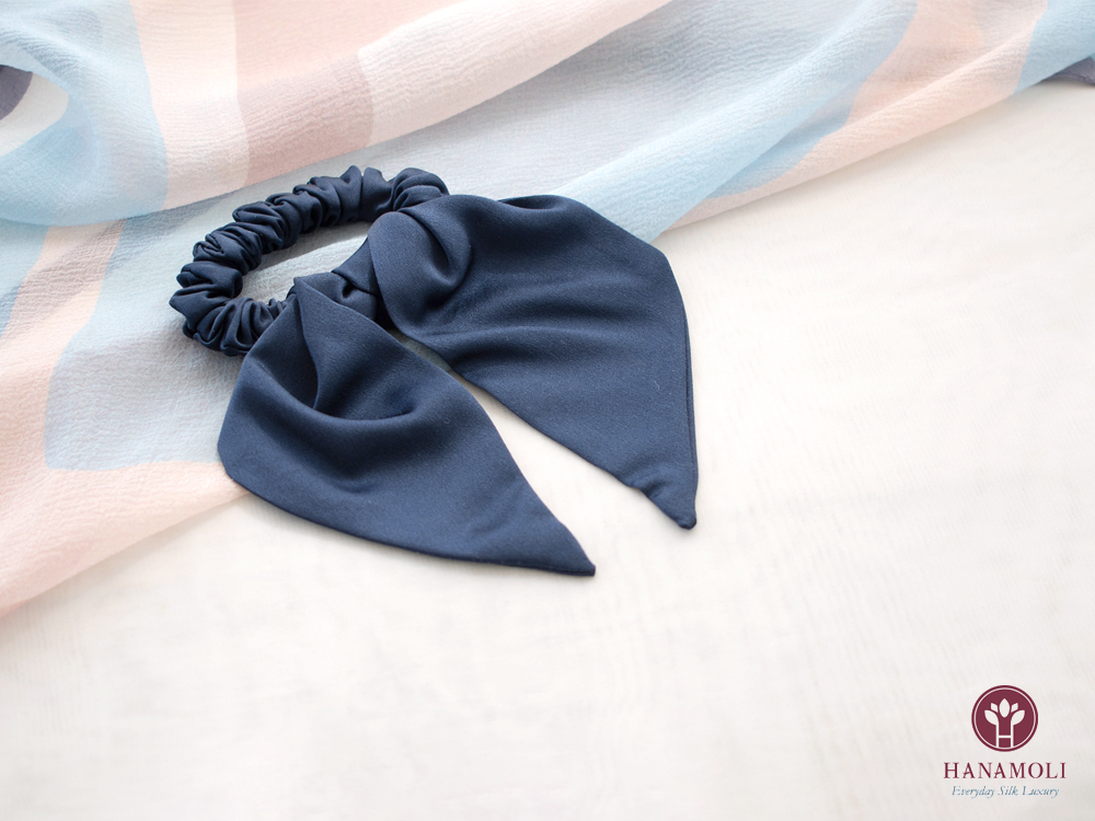 シルク100% サテン リボンシュシュ