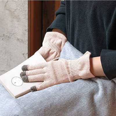 シルク おやすみ手袋 スマートフォン対応 日本製