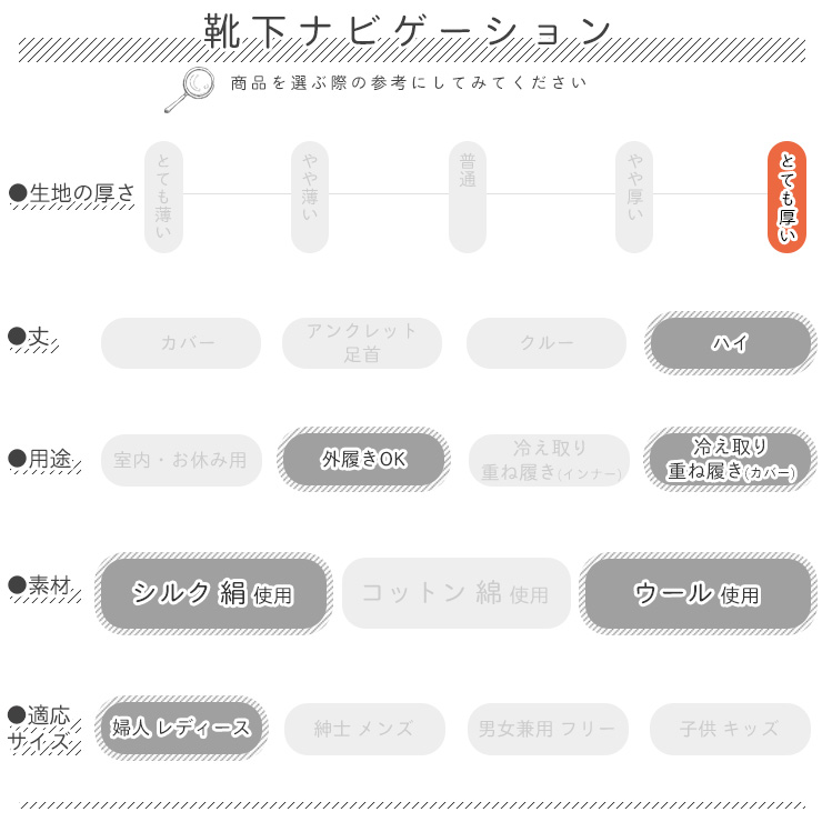 肌側シルクのもこもこ2重ソックス 厚手タイプ 日本製