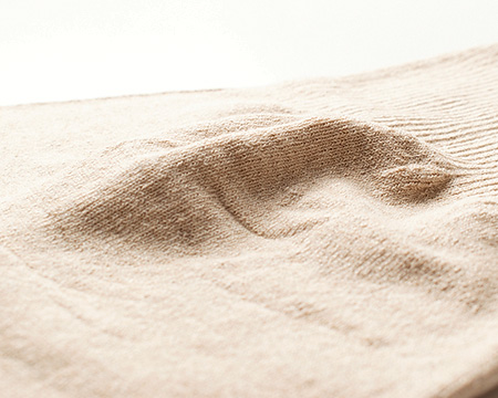 ヒップ側は立体編み