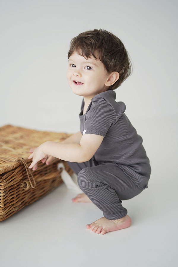 シルクコットン 半袖 ピンク グリーン ボーダー ネイビーグレー 70cm 80cm 90cm 100cm