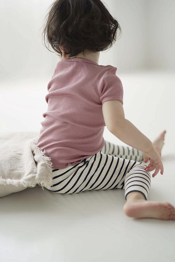 シルクコットン レギンス ピンク グリーン ボーダー ネイビーグレー 70cm 80cm 90cm 100cm