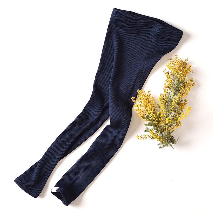 シルクコットン レギンス ピンク グリーン ボーダー ネイビーグレー 70cm 80cm 90cm 100cm