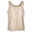 シルク100％ ソフトジャージー カップ付き タンクトップ 日本製 ゆるラク