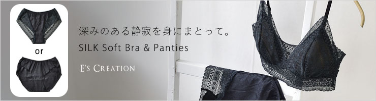 カップ裏シルク ソフトブラ&ショーツセット 日本製