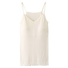 シルク100％ テレコ 金具がないカップ付きキャミソール 病院用 日本製 ウォッシャブル加工