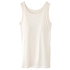 シルク100% テレコ カップ付きタンクトップ 日本製 ウォッシャブル加工