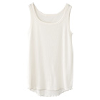 シルク100% テレコ タンクトップ 日本製 ウォッシャブル加工