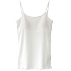 コットンシルク テレコ カップ付きキャミソール