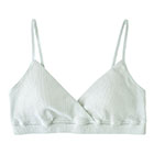 オーガニックコットン100% テレコ ノンワイヤーブラ 日本製 カップ裏シルク