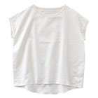 コットンシルクサテン チュール付きトップス 日本製