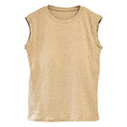 カップ裏シルク オーガニックコットン カップ付き タンクトップ クルーネック ゆるラク 日本製