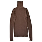 シルク100％ テレコ ハイネック 長袖 インナー 指穴付き 日本製 ウォッシャブル加工