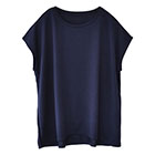 シルク100% ジャージー フレンチ袖トップス 日本製