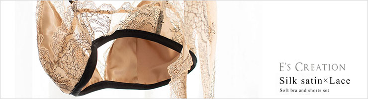 カップ裏シルク ソフトブラ＆ショーツセット 日本製