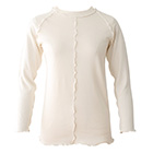 肌側シルク アウトメロー クルーネック パジャマインナー 日本製 表側コットン