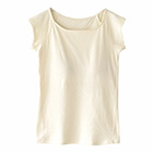 肌側シルク 外側コットン カップ付き パジャマインナー 日本製