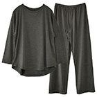 シルク100% ソフトジャージー パジャマ 上下セット ゆったりデザイン 日本製