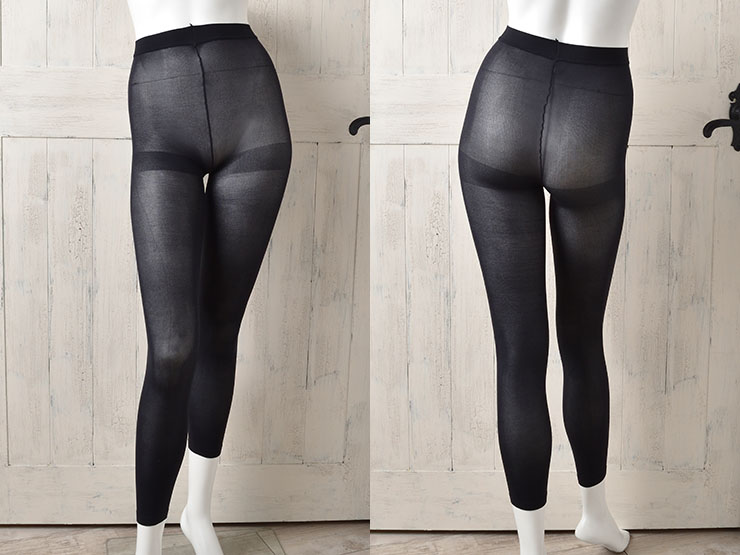 【送料無料】70デニールシルク混サポートレギンス2足set 日本製