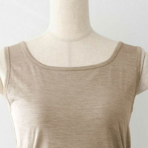 シルク100％ ソフトジャージー カップ付き タンクトップ 日本製 ゆるラク ウォッシャブル加工 