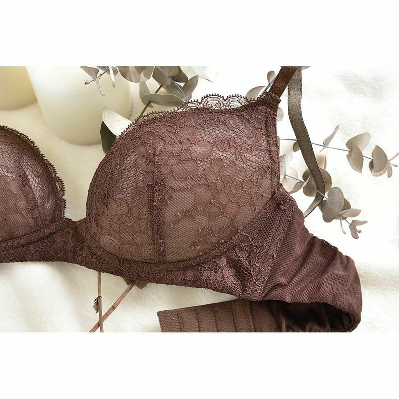 シルク ノンワイヤー ブラジャー＆ショーツ セット