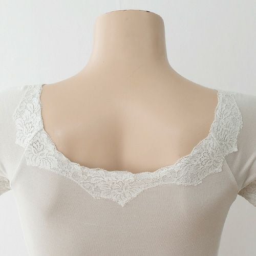 シルク カップ付き 汗取り ハーフトップ 日本製