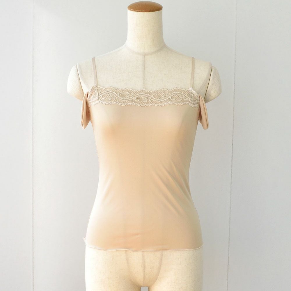 シルクスムース 汗取りパッド付き キャミソール 日本製