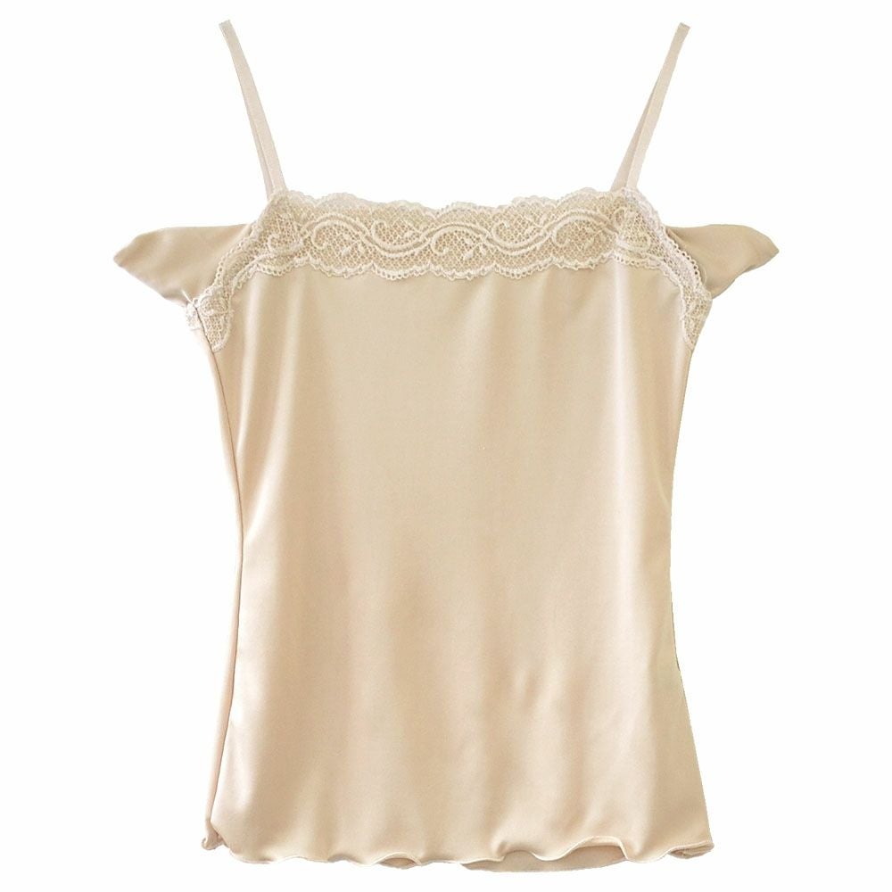 シルクスムース 汗取りパッド付き キャミソール 日本製