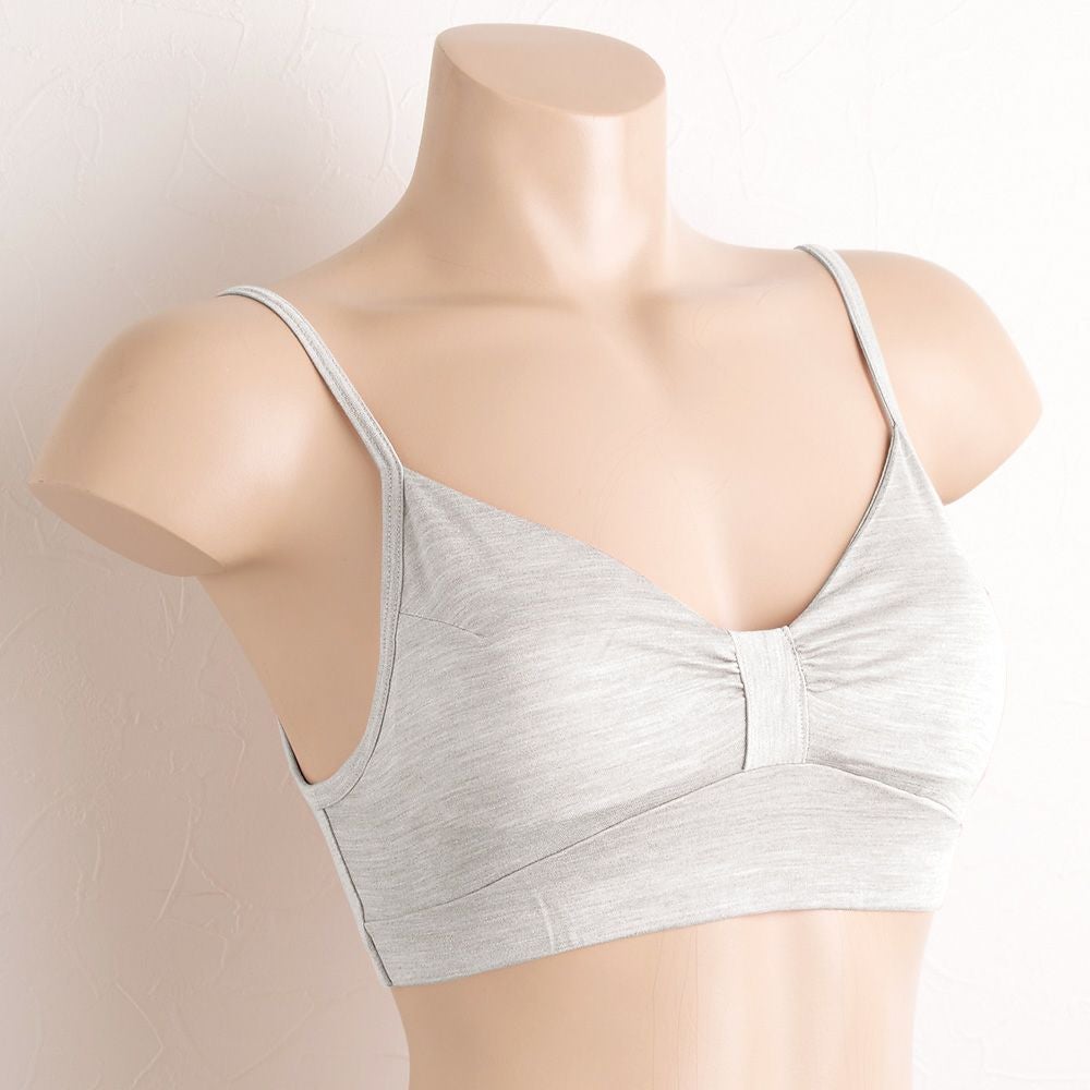 シルク100％ ソフトジャージー ノンワイヤーブラ 日本製