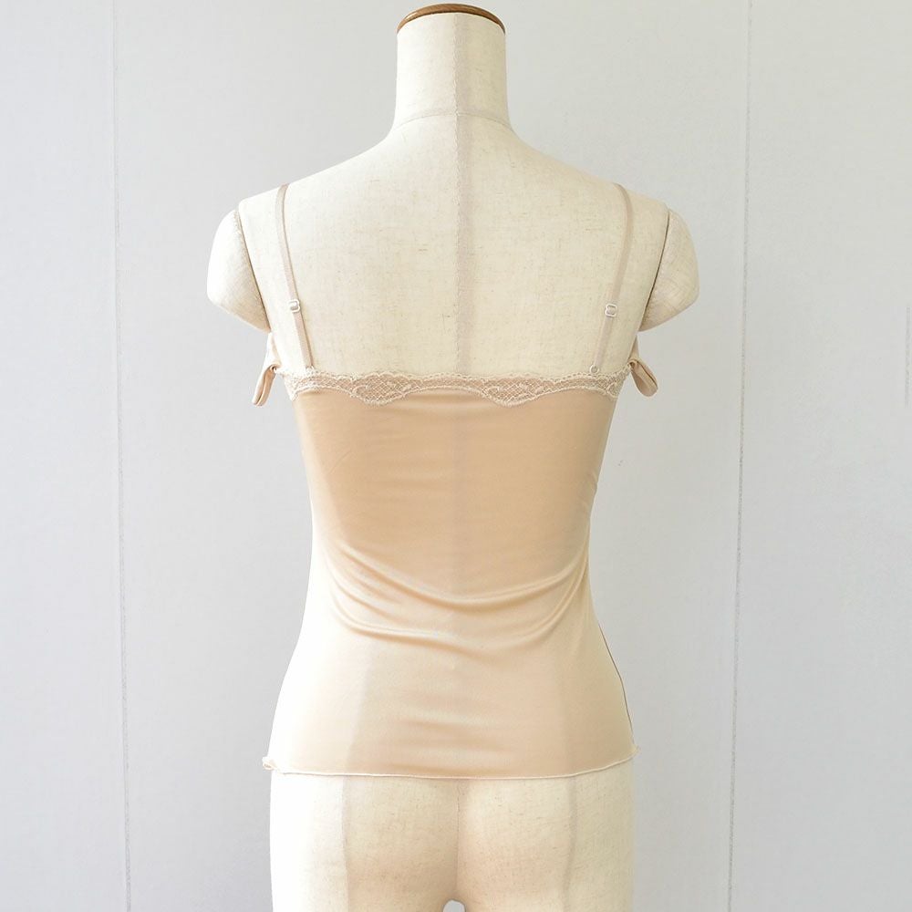 シルクスムース カップ＆汗取りパッド付き キャミソール 日本製