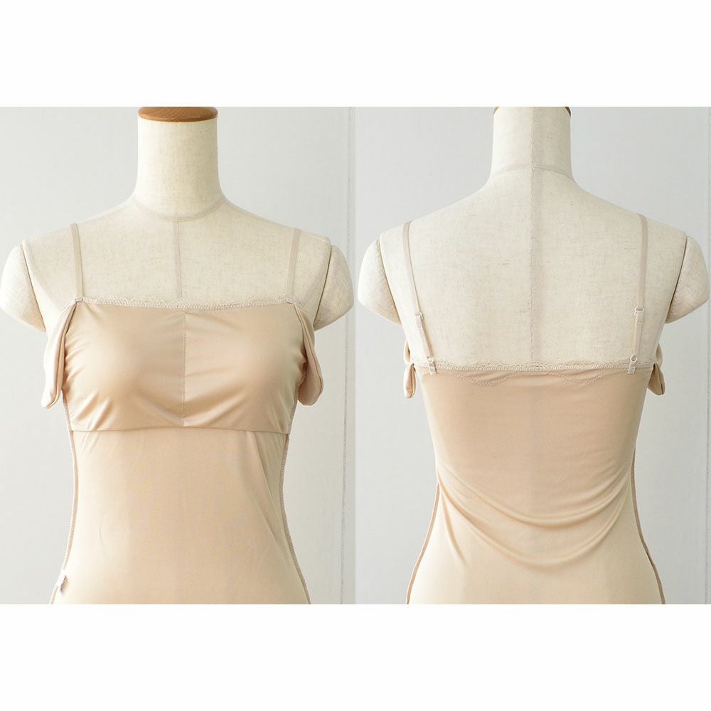 シルクスムース カップ＆汗取りパッド付き キャミソール 日本製