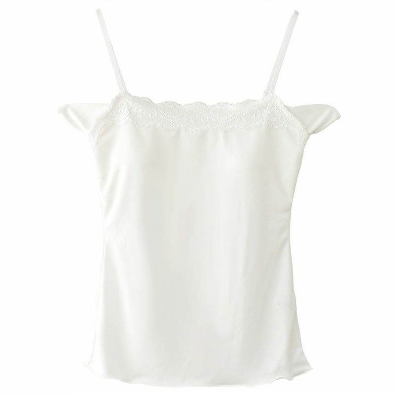 シルクスムース カップ＆汗取りパッド付き キャミソール 日本製