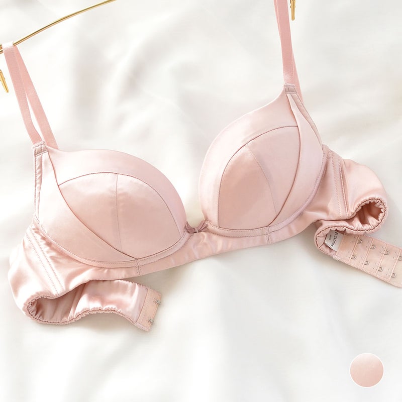 シルクサテン ノンワイヤー ブラジャー