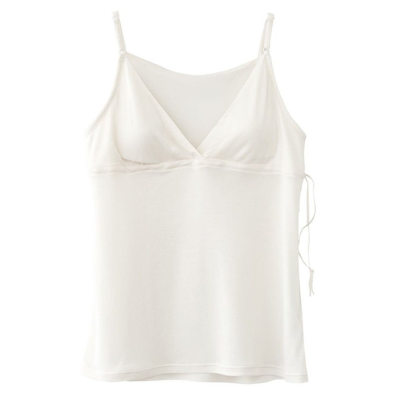 シルク100％ カップ付き カシュクール キャミソール ロング丈