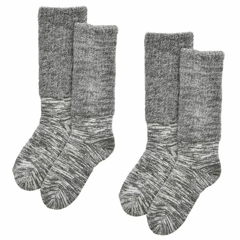 【お得な2足セット】肌側シルクのもこもこ2重ソックス 薄手タイプ 日本製
