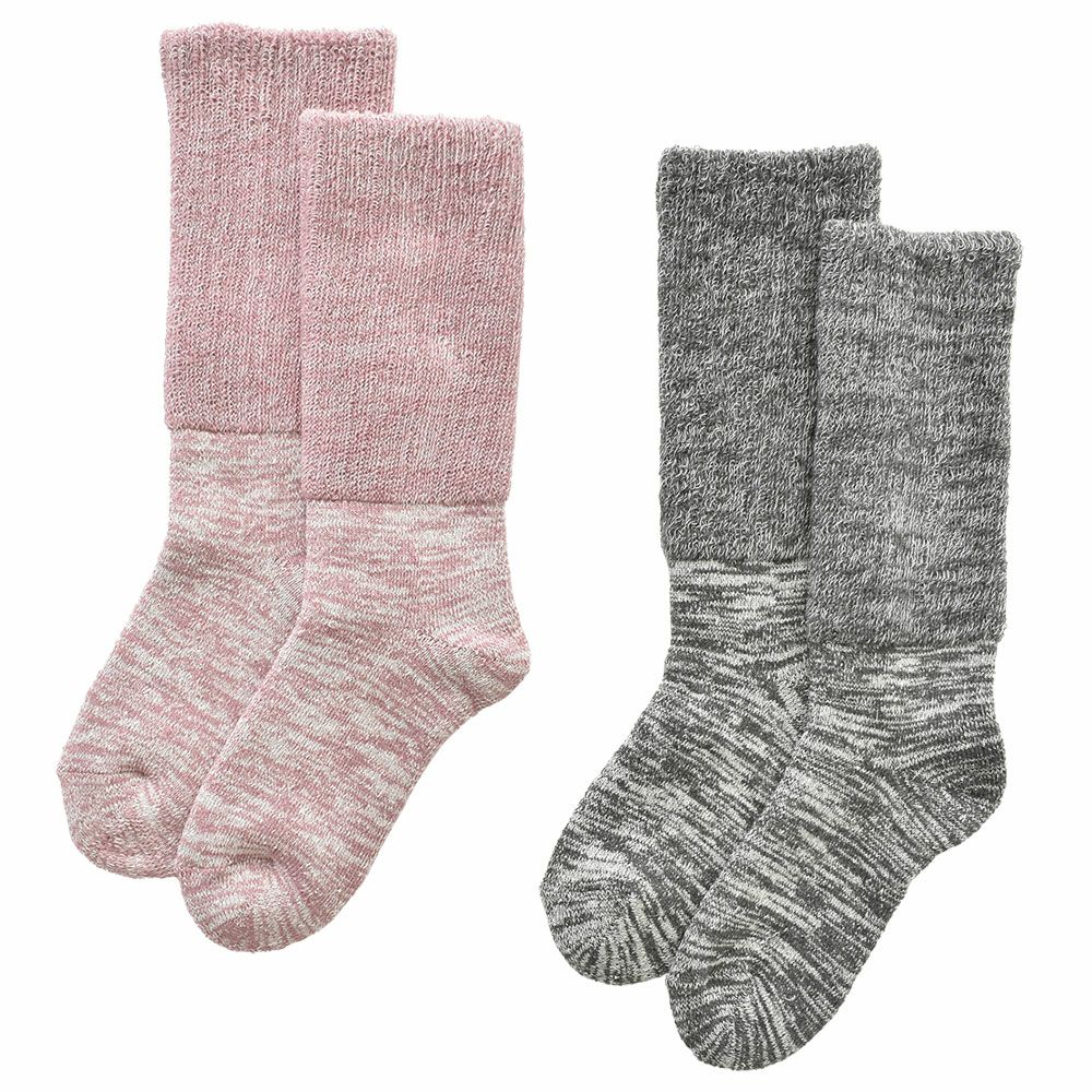 【お得な2足セット】肌側シルクのもこもこ2重ソックス 薄手タイプ 日本製