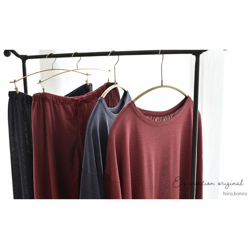 シルク100％ ソフトジャージー パジャマ 上下セット 日本製