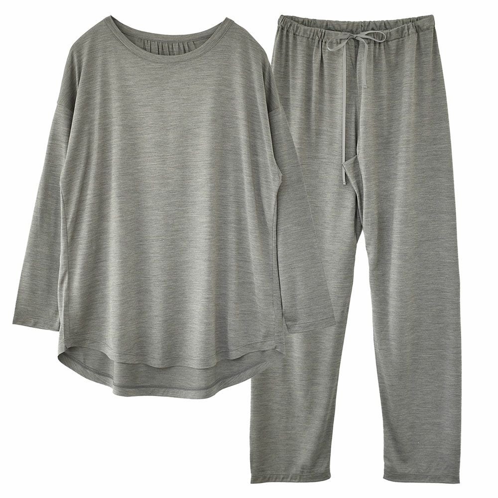 シルク100％ ソフトジャージー パジャマ 上下セット 日本製