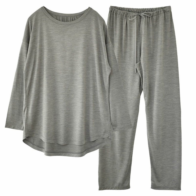 シルク100％ ソフトジャージー パジャマ 上下セット 日本製