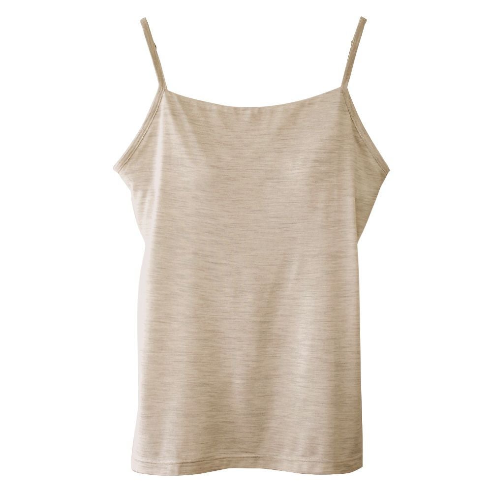 シルク100％ ソフトジャージー カップ付き キャミソール 日本製 ゆるラク ウォッシャブル加工 