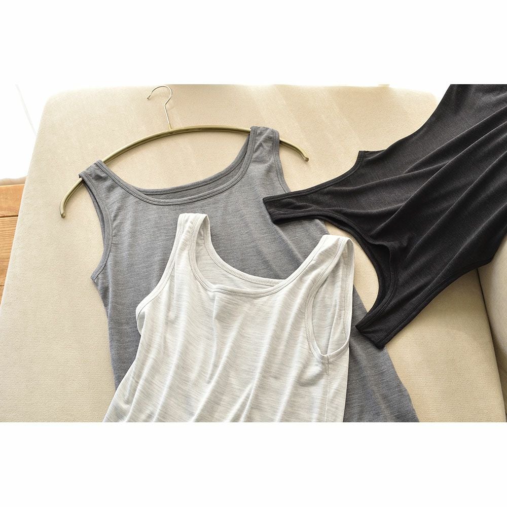 シルク100％ ソフトジャージー タンクトップ 日本製