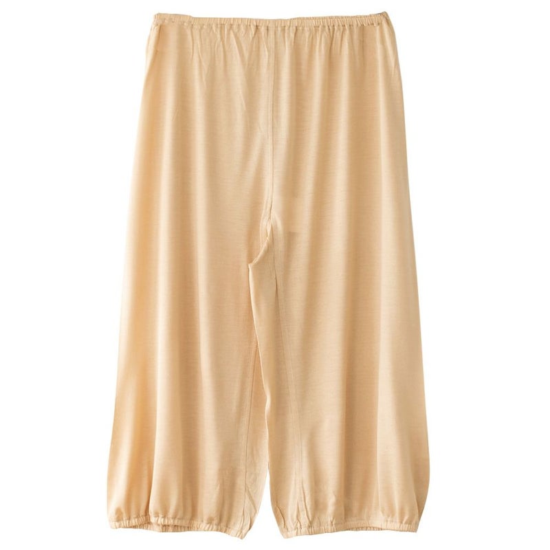 シルク100％ キュロット ペチコート パンツ裾が巻き込める【かるふわシルク】
