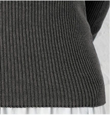 シルク100％ ふわふわ加工 タートルネック 長袖 ニット 日本製