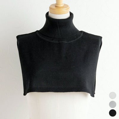 肌側シルク タートルネックウォーマー 外側コットン