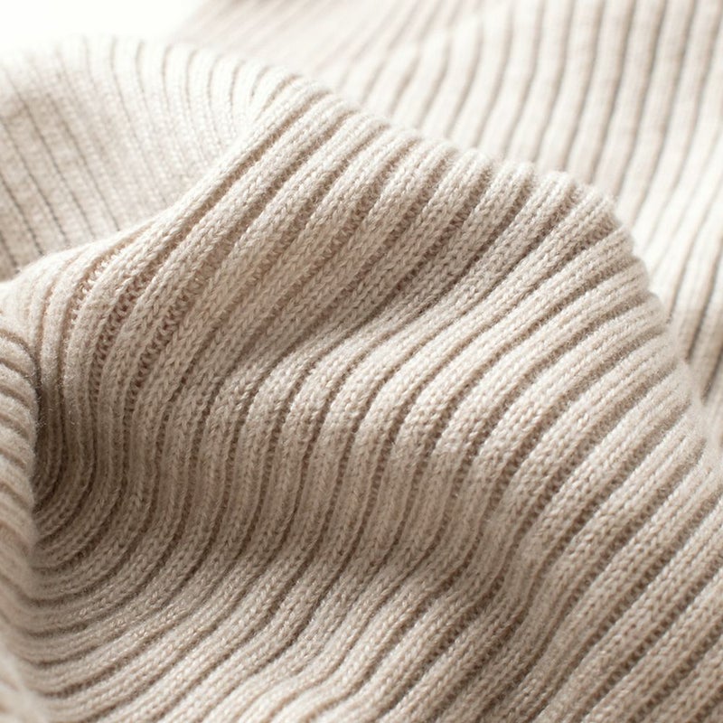 シルク100％ ふわふわ加工 リブニット 7分袖 インナー 日本製 縫い目のないホールガーメント